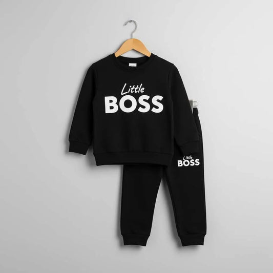 2 pcs boy's polyster printed tracksuit