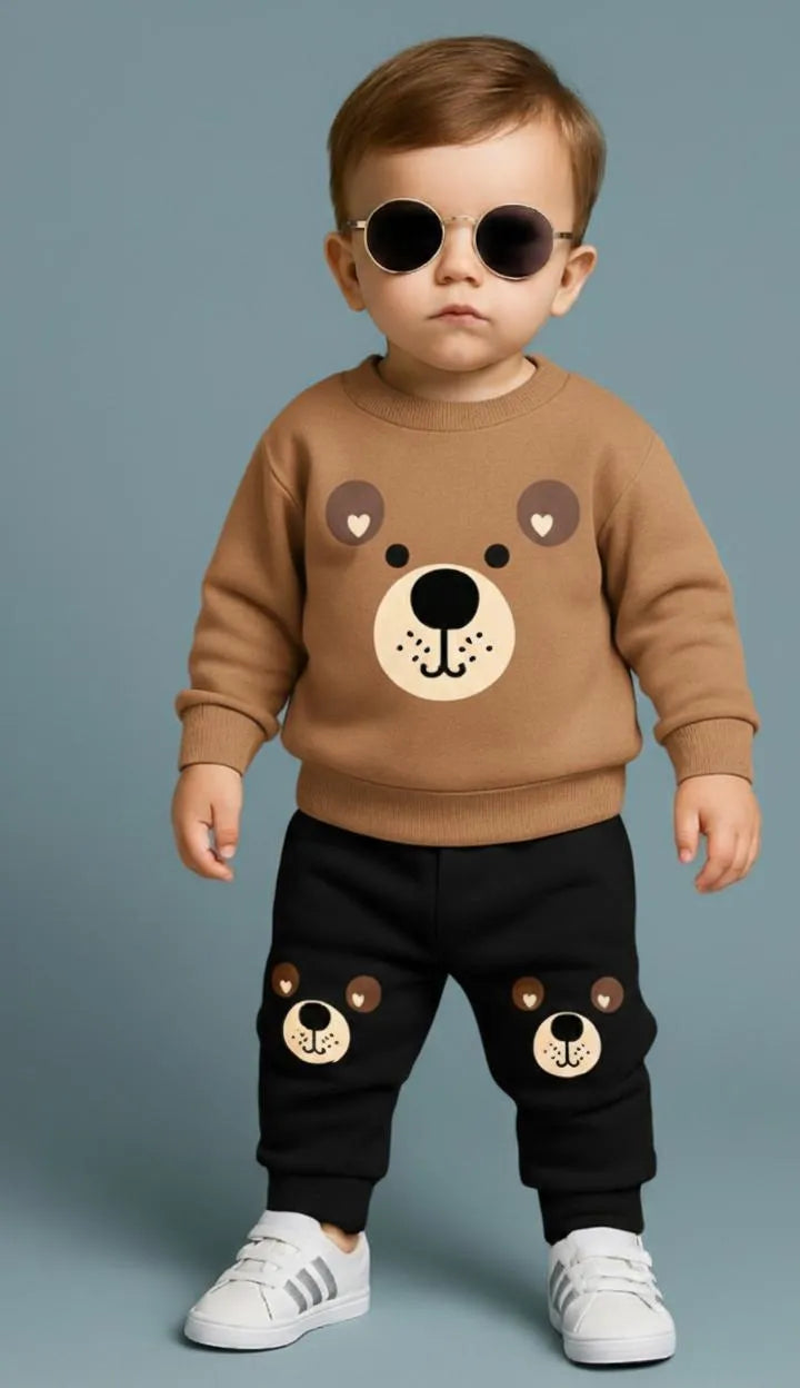 2 pcs polyester printed sweet shirts tracksuits