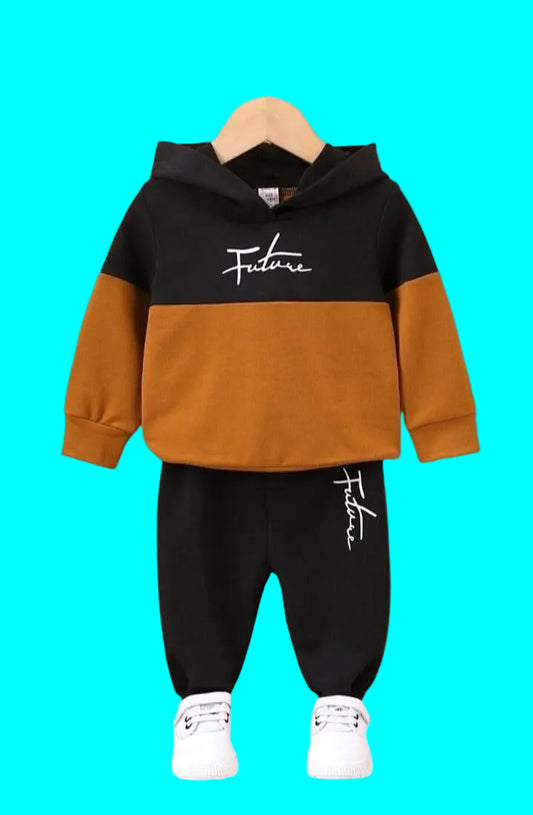 2 pcs boy's micro printed tracksuit for boys